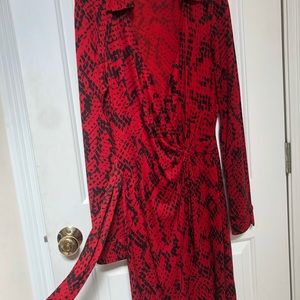 Diane Von Furstenberg wrap dress (red & black)
